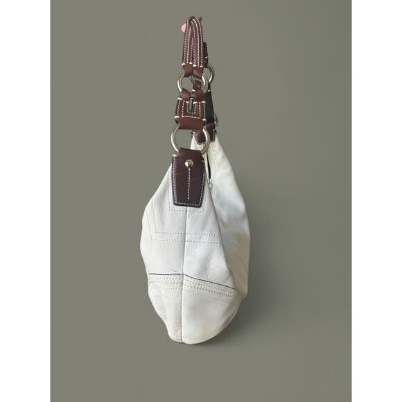 Coach Soho Dylan Small/Med 10576 Parchment White Leather Hobo Shoulder Bag - Picture 4 of 14